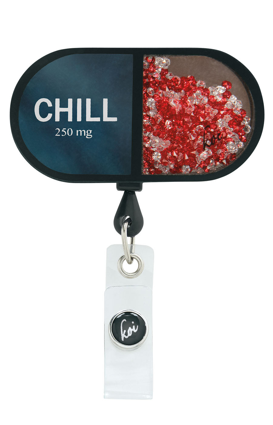 Koi Chill Pill Badge Reel – Berani Femme Couture Scrubwear & Medical Supply