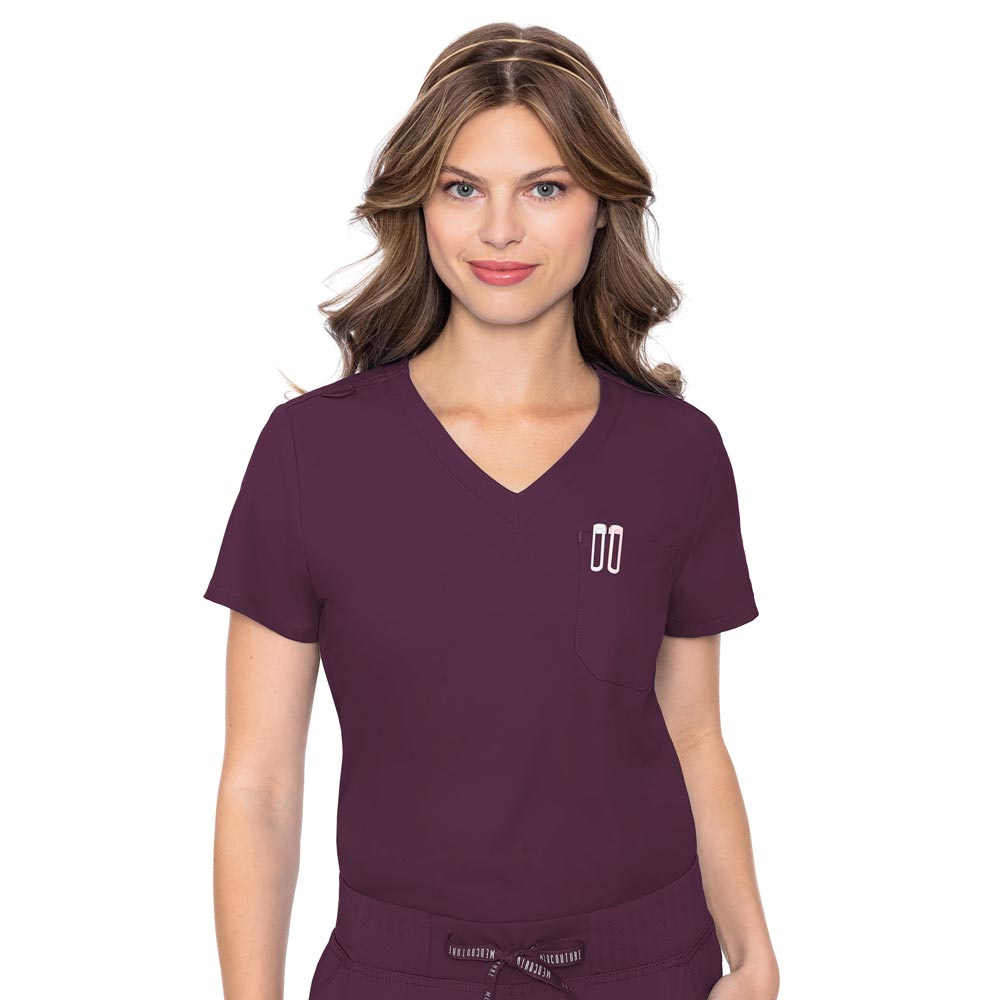 Med Couture Insight One Pocket Tuck-In Top Extended Sizes (16 colors in 2XL-5XL)