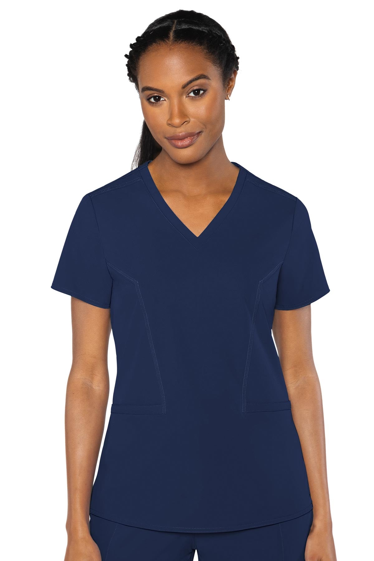 Med Couture Peaches Double V-Neck Top (9 Colors) XS-3XL