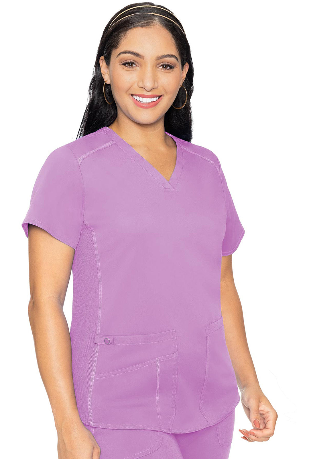 Med Couture Touch V-Neck Shirttail Top (16 Colors 3XL-5XL)