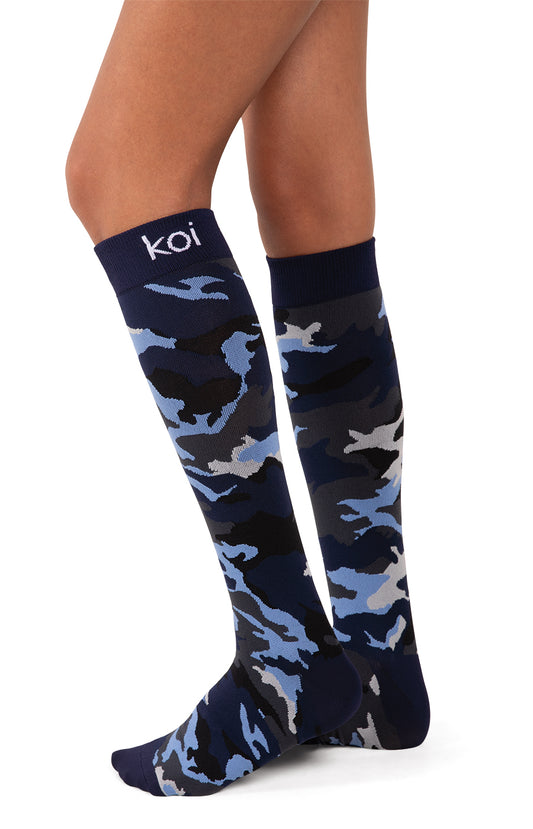 Men's Camo Blues Compression Socks by Koi