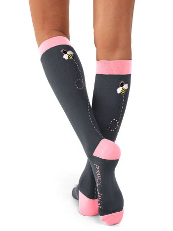 Betsey Johnson 2-Pack Bumble Love Compression Socks