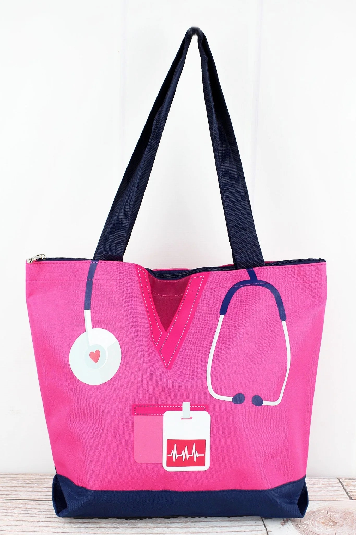 Scrub Life Tote Bag (Colors: Pink, Navy, Or Mint)