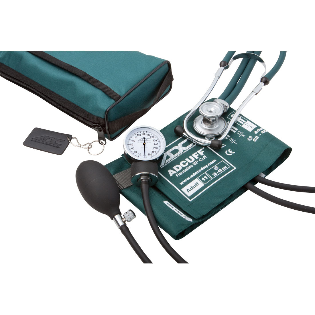 ADC Adult Manual BP Cuff, Stethoscope, and Storage Case (11 Colors)