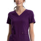 Cherokee Iflex V-Neck Knit Panel Top (Extended Sizes up to 2XL)