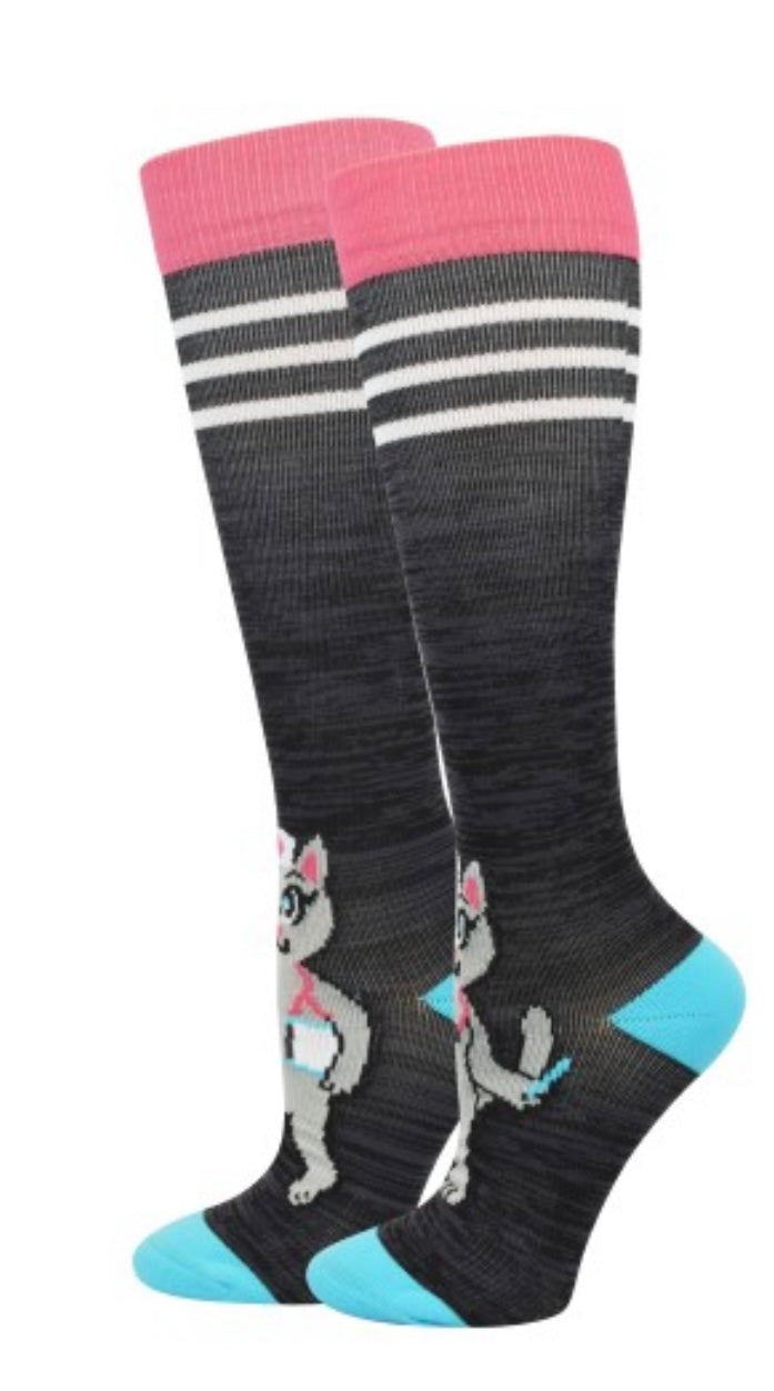 Kitty of Medicine Compression Socks (Regular & XL)