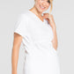 White Cherokee Workwear Professionals Maternity Mock Wrap Top