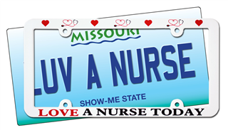 Love A Nurse License Plate Frame