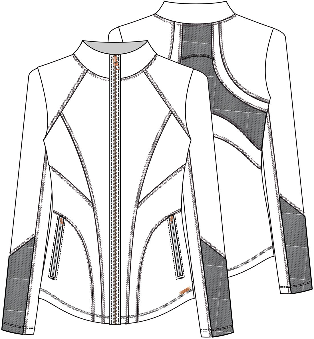 Cherokee Form Zip Front Jacket (Up to 3XL)