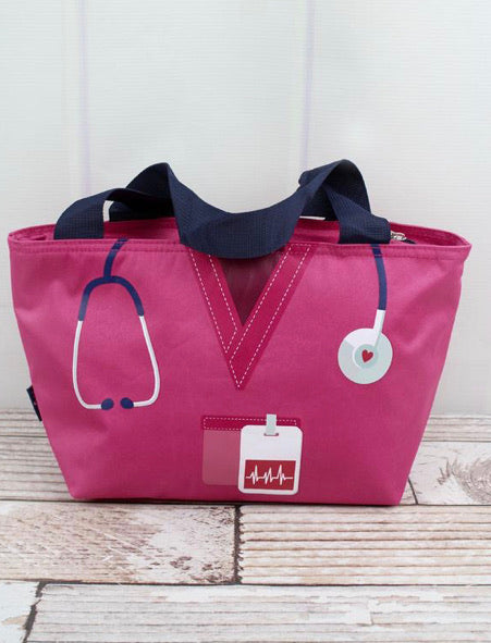 Medical Lunch Bag (Mint & Navy Blue) – Berani Femme Couture