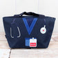 Medical Lunch Bag (Mint & Navy Blue)